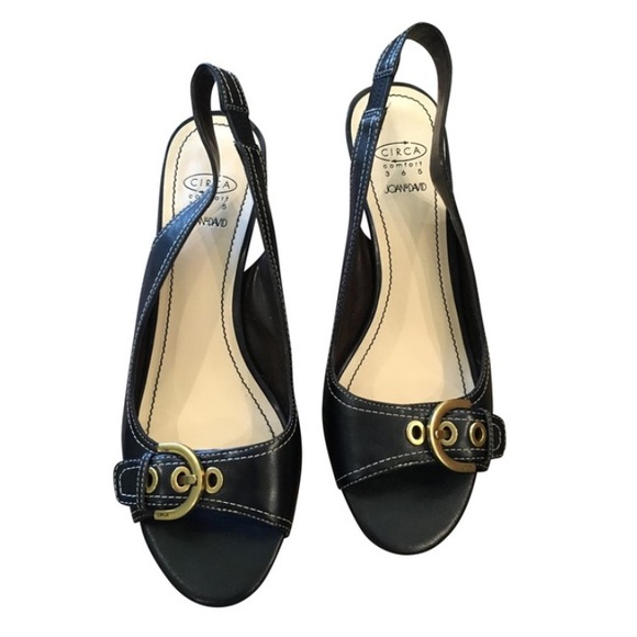 Joan & David Shoes - Gorgeous Black Slingback Heels 👠